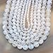 Natural White Moonstone Gemstone Round Loose Beads in 15.5