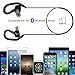 Acekool Bluetooth Headphone, Wireless In-Earphone Sports Stereo Earbuds with Microphone, Support APT-X Low Latency & Water Resistant Secure Fit for Running Exercising (Black)