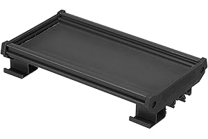 MECCANIXITY DIN Rail Mount Carrier for 160mm x 72mm PCB, Housing, Bracket, Black
