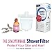 New Wave Enviro Shower Filter System with Chlorine Removal, Included Aromatherapy Ring for Relaxation, 1 Year Filter Life, Easy Installation, White Finish