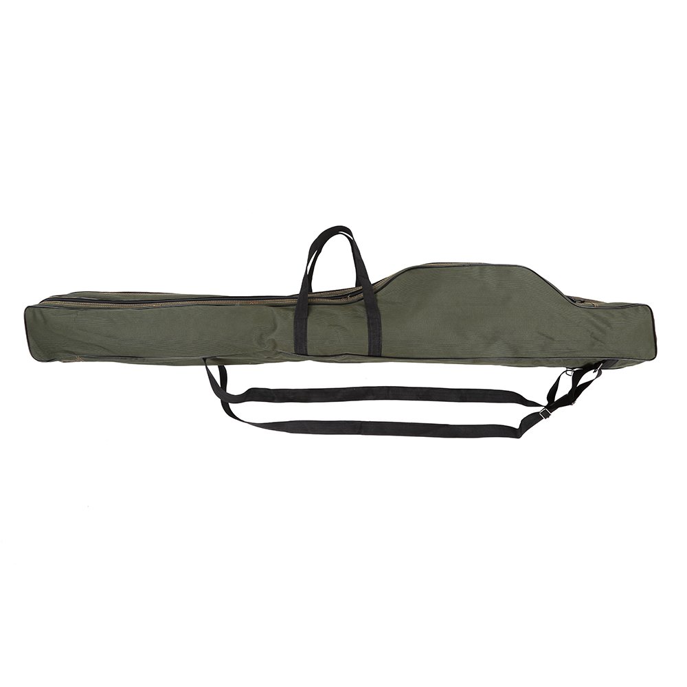 doorslay Portable Folding Fishing Rod Carrier Canvas Fishing Pole Tools Storage Bag Case Fishing Gear TackleFolding Fishing Rod