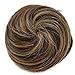 CAISHA 100% HUMAN HAIR Bun Updos Hair Piece Hepburn Scrunchie Brown Blonde Mix H311k