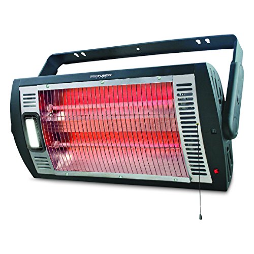 Ceiling-Mounted Workshop and Garage Heater with Halogen Light HQ1500