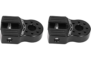 2PCS Flat Winch Shackle Mount 16000lb Loading with Rubber Side Guard Aluminium Alloy Universal for UTV SUV Pickup