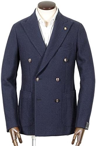 Amazon タリアトーレ liatore ウールヘリンボーンジャカードダブルジャケット Montecarlo ネイビー メンズ 50 コート ジャケット 通販