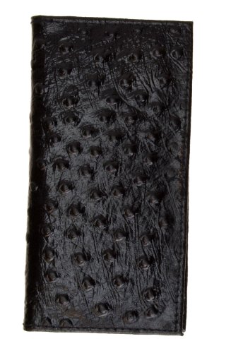 Marshal Genuine Leather New Checkbook Covers Case Wallet #156OS (Black)