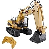 RC Truck Remote Control Excavator Crawler Tractor 15 Channel 2.4G Construction Vehicle Digger Electronics Hobby Toys with Simulation Sound and Flashing Lights
