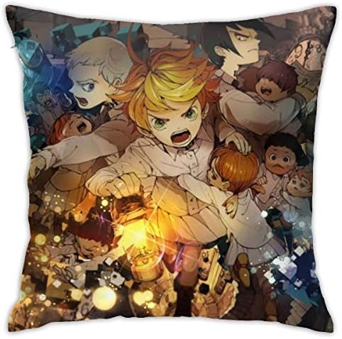 DamianSzifron The Promised Neverland Throw Pillow Case, Fashion Home Decor Cushion Cover Throw Pillowcase Pillow Covers 18"" X 18"" 45cm X 45cm
