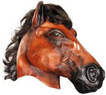 Adult Deluxe Vinyl Black Horse Mask w/ Mane