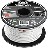Mediabridge 16AWG 2-Conductor Speaker Wire (200 Feet, White) - 99.9% Oxygen Free Copper - UL Listed CL2 Rated for in-Wall Use (Part# SW-16X2-200-WH)