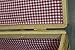 Vintiquewise Natural Woven Woodchip Picnic Basket Red and White Gingham Pattern Lining Strong Wooden Folding Handles with Metal Lock Leather Strap