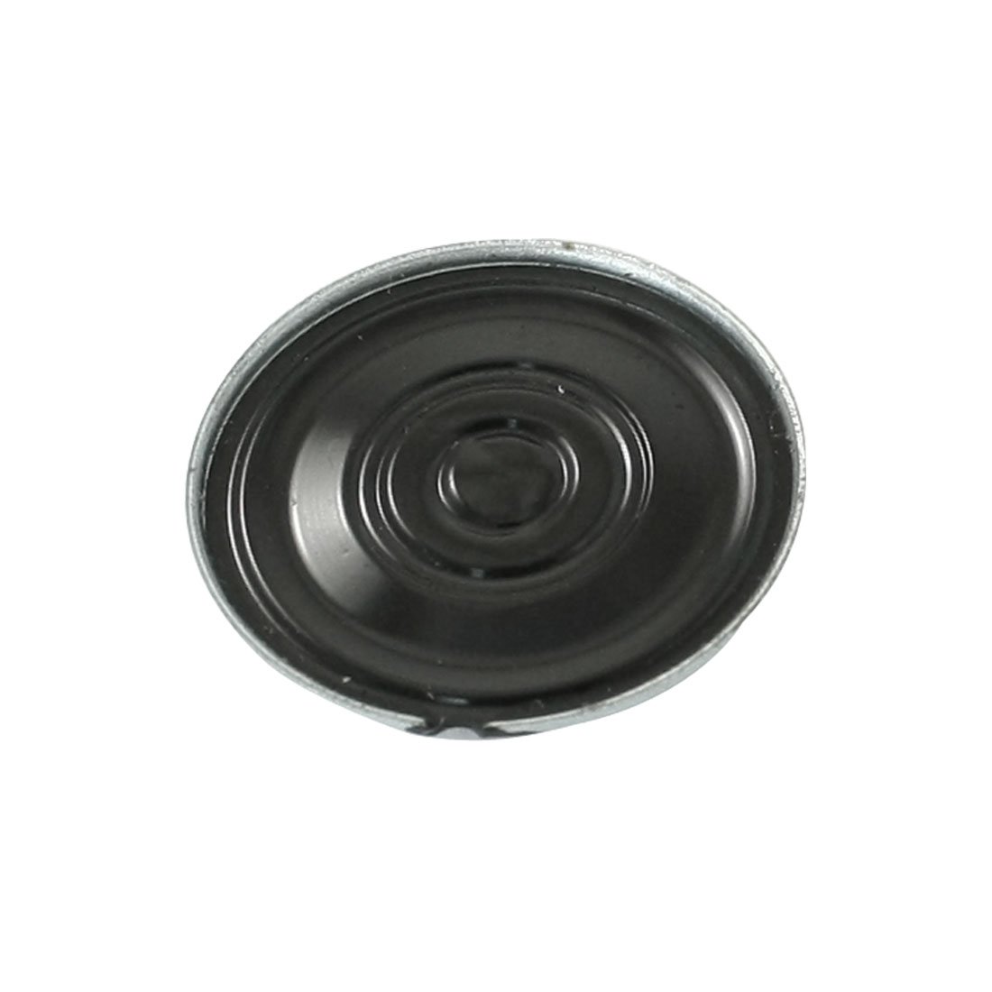 sourcing map 0.25W 8 Ohm Silver Tone Black Aluminum Housing Round Magnet Speaker 20mm Dia