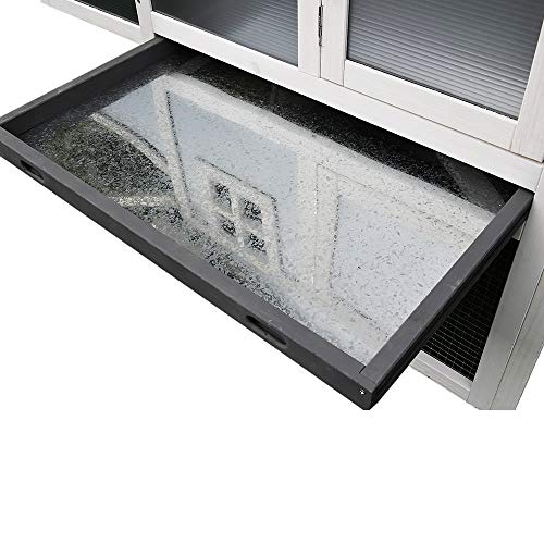 Melko Hühnerstall mit Wellplatten Dach Hühnerhaus Geflügelstall Legenest Hühnervoliere Grau – Bild 8