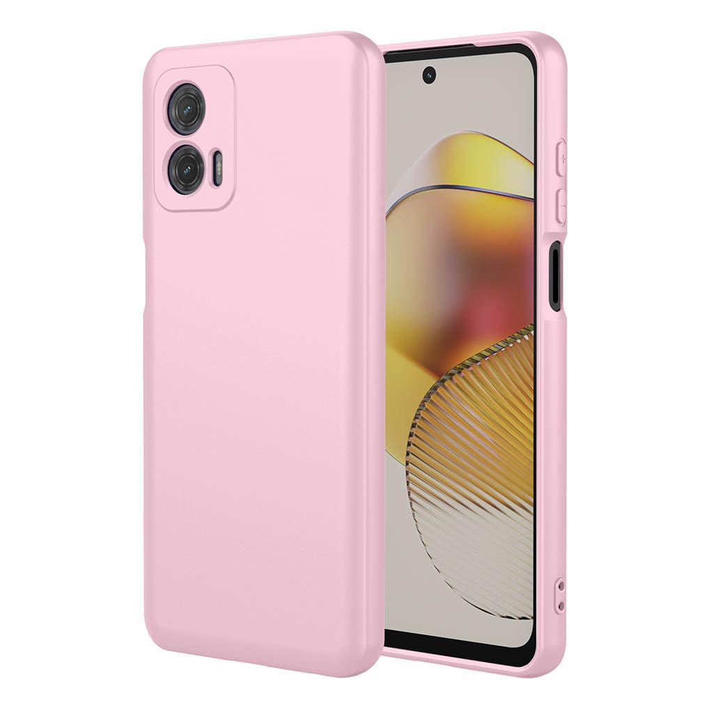 SEAHAI Case for Motorola Moto G34 5G / Moto G45 5G, Ultra Thin Silky-Soft Touch Soft Liquid Silicone Phone Cover with Shockproof Airbag Design, Premium TPU Bumper Fashion Case - Pink
