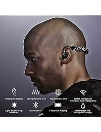 DREAM SPORT Auriculares de Entrenamiento inalámbrico, 5.0 Auriculares Bluetooth con Conexión Estable y Mayor Alcance para Deporte, Ajuste Auriculares con Aislamiento de Ruido e Impermeable