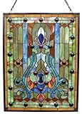 Chloe Lighting Stained Glass Victorian Window Panel 18X24