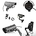 Dummy Camera, Fake Simulated Security Cameras Built in Light LEDs Flashing for Outdoor or Indoor Home and Business Surveillance Bonus CCTV Warning Sticker Decals