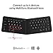 Kanex K166-1128 MultiSync Foldable Travel Bluetooth Wireless Keyboard