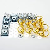 Aluminium Quick Release/Clip3 D-Ring 14mm Pack x 10 Gold