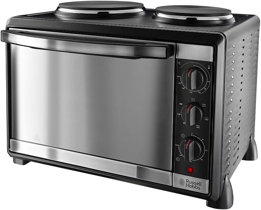 Russell Hobbs Compact 30L Electric Mini Oven with 2 Hotplates 1920W