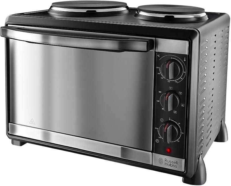 Russell Hobbs Compact 30L Electric Mini Oven with 2 Hotplates 1920W