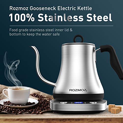 Rozmoz Electric Kettle with Temperature Control, Pour Over Kettle 304