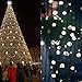 SANJICHA Ladder String Lights, Upgraded Brightness Christmas Lights, IP65 Waterproof 110Led Christmas Ladder Lights for Patio Garden Yard Party (Warm White