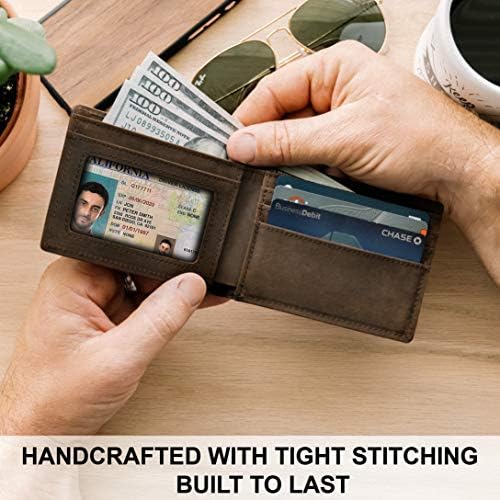 STAY FINE Wallet for Men Slim Minimalist Leather RFID Bifold Front Pocket Billfold