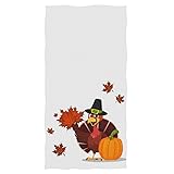 Thanksgiving Turkey Pumpkin Hand Towels 16x30 in