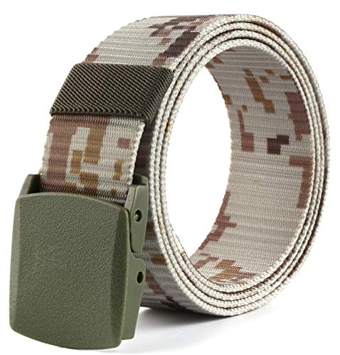 Nylon webbing belt, Military Tactical Outdoor travel-plastic/metal buckle for men or women