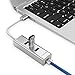 LENTION 3-Port USB 3.0 Hub with Ethernet Network LAN Adapter Compatible MacBook Air/Pro (Previous Generation), iMac, Surface, Chromebook and Other Devices with USB Type A Port (Silver)
