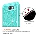 LeYi Compatible with Galaxy J7 Perx Case, (Not fit J7 2018) J7 Prime / J7 V/ J7 Sky Pro/Halo Glitter Case with Glass Screen Protector [2 Pack], Hybrid Heavy Duty Phone Case for Samsung J7V 2017 Mint