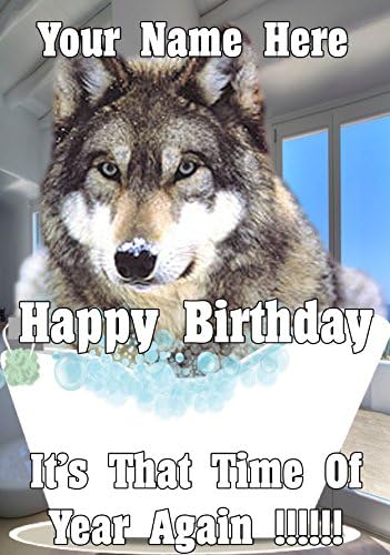 Loup 69 Heure Du Bain Amusant Mignon Joyeux Anniversaire A5 Carte De Vœux Publies Par Nous Cadeau Personnalise Pour Tous 16 A Partir De Derbyshire Britannique Amazon Fr Fournitures De Bureau