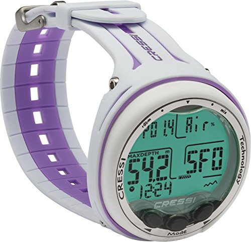 Cressi Giotto Wrist Dive Computer, White/Lilac