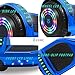 cho Colorful Wheels Series Hoverboard Safety Certified Hover Board Electric Scooter with Built in Speaker Smart Self Balancing Wheels (Chrome Blue)