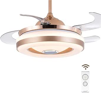 Altavoz Bluetooth Ventilador Luz de techo Moderno LED Ventilador