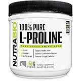 NutraBio 100% Pure L-Proline Powder - 150 Grams