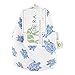 Organic Cotton Portable Playard Fitted Sheet, 27” x 39” x 5” to Fit Pack ‘n Play for Babies & Toddlers, Turtle Print (Blue)