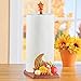 Collections Etc Cornucopia Harvest Kitchen Paper Towel Holder Features a Cornucopia Overflowing with Pumpkins, Apples, Leaves and Flowers