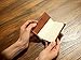 OleksynPrannyk Mini Leather Journal with Pen 3x4 in Leather Cover Extra Small olpr. Notebook (Natural)