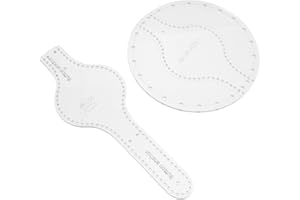 NUOBESTY Acrylic Leather Craft Wallet Template for DIY Coin Purse Making, Universal Stencil Pattern Mold