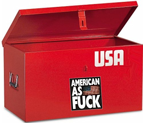 RT883 Proud American as F%CK Vintage US Flag Heavy Vinyl Decal Sticker F Bomb | Use on Yeti Cup Cooler Car Truck Jeep Window Mirror Laptop Ipad Toolbox Locker | 5"x4.75" - Thumbnail 4