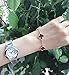 Red Black Onyx Malachite 18K Gold Plated Four-leaf Clover Bracelet/Classic Fashion 925 Sterling Silver Leaf Clover Pendant Bracelets for Women&Girls (Red)