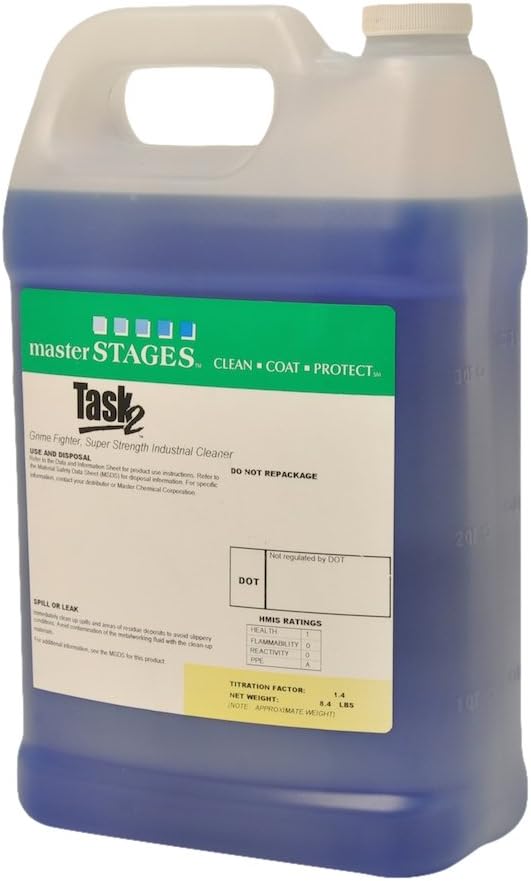 Master STAGES TASK2GF/1 Grime Fighter Super Strength Industrial Cleaner, Task 2, Blue, 1 gal Jug