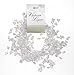 Darice VL19041 AB Faceted Bead Cluster Mix Wedding Garland, White, 6-Feet