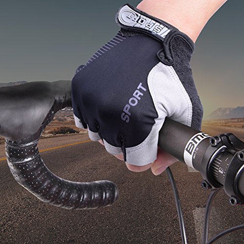 image for EVILTO Cycling Gloves, Half Finger Biking Gloves Fingerless Sports Glo