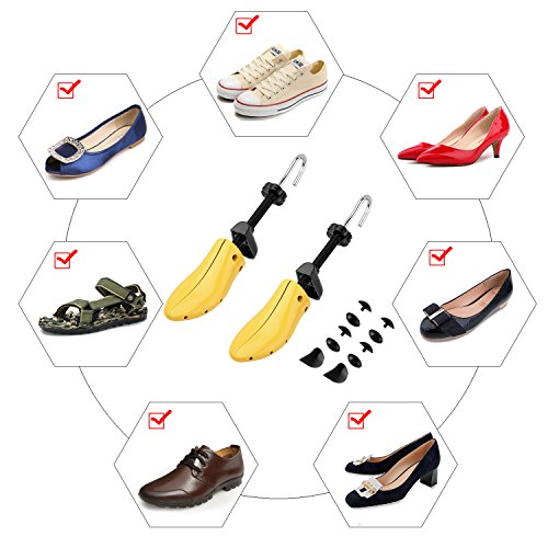 Halcent Shoe Expander Pair of Two-Way Shoe Stretchers Kit with Shoe Horn,Adjustable Plastic Shoe Stretcher Plastic Shoe Trees for Women and Men(Small) - Thumbnail 6