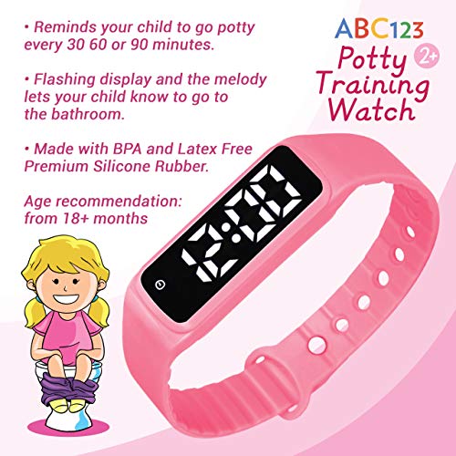 ABC123 Potty Training Watch Baby Reminder Water Resistant Timer for