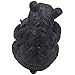 Decorative Sitting Black Bear Holding Faux Wood Heart Sign Statue for Rustic Spiritual Décor or Christian & Religious Decorations As Teddy Bear Valentine's Day Gifts for Women
