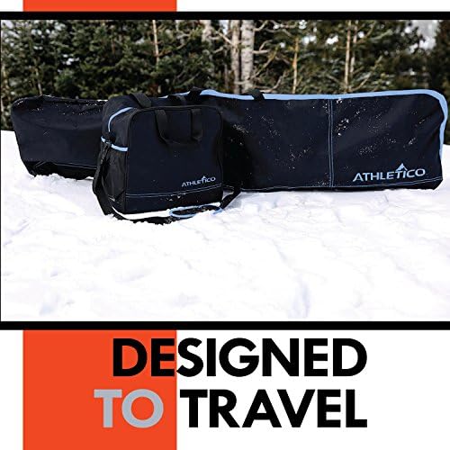 Athletico Padded Two-Piece Snowboard and Boot Bag Combo | Store & Transport Snowboard Up to 165 cm and Boots Up to Size 13 | Includes 1 Padded Snowboard Bag & 1 Padded Boot Bag 6 Athletico Padded Two-Piece Snowboard and Boot Bag Combo | Store & Transport Snowboard Up to 165 cm and Boots Up to Size 13 | Includes 1 Padded Snowboard Bag & 1 Padded Boot Bag